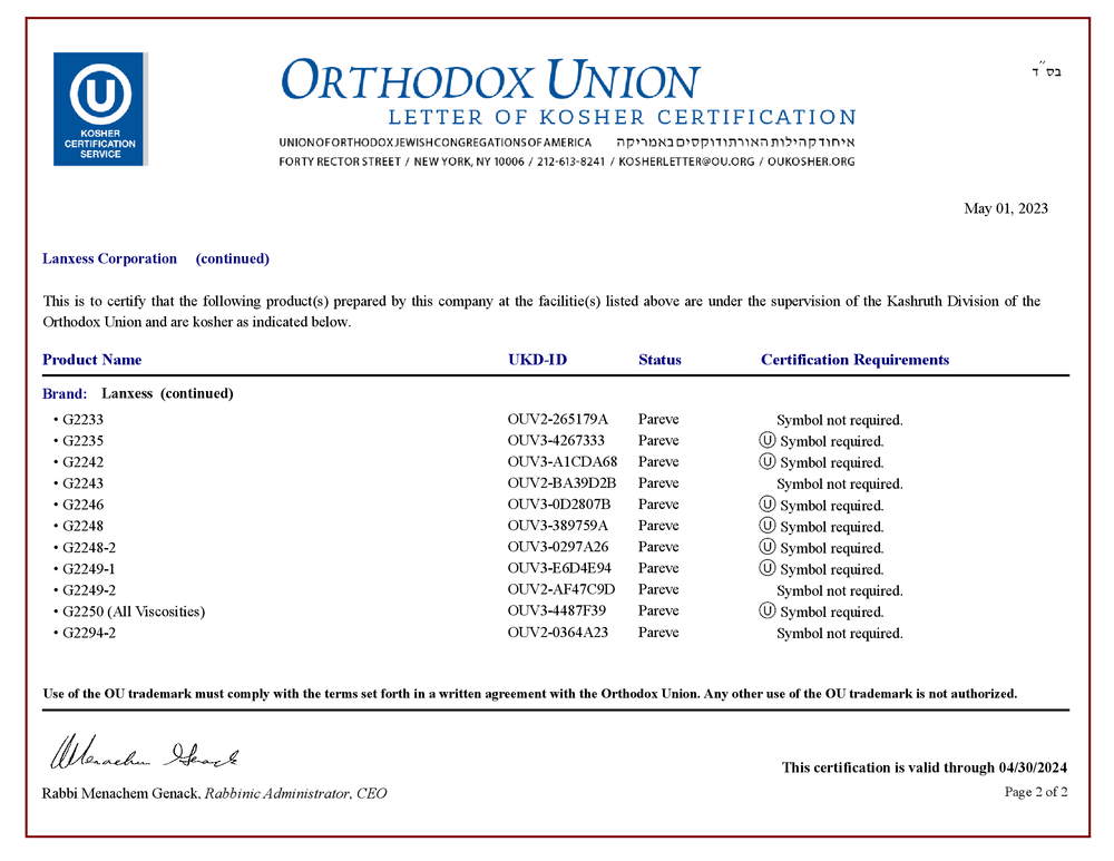 Anderol certification