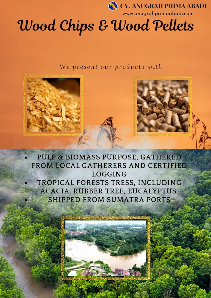 CV Anugrah Prima Abadi Premium Indonesian Natural Commodities Wood Chips & Wood Pellets